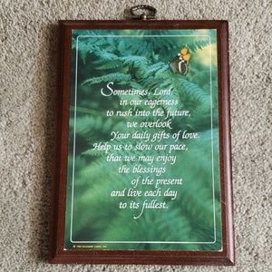 EUC Wooden inspirational wall hanging